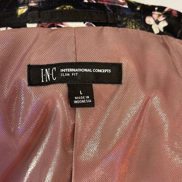 INC International Concepts three piece floral men’s slim fit suit - Picture 6 of 8